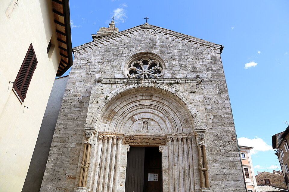 Außenansicht der Stiftskirche von San Quirico d’Orcia.